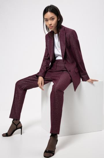 Izicfly Autumn Spring New Style Purple Trouser And Jacket Work Wear Elegant  Business Office Women Pant Suit Two Piece Blazer Set  Pant Suits   AliExpress